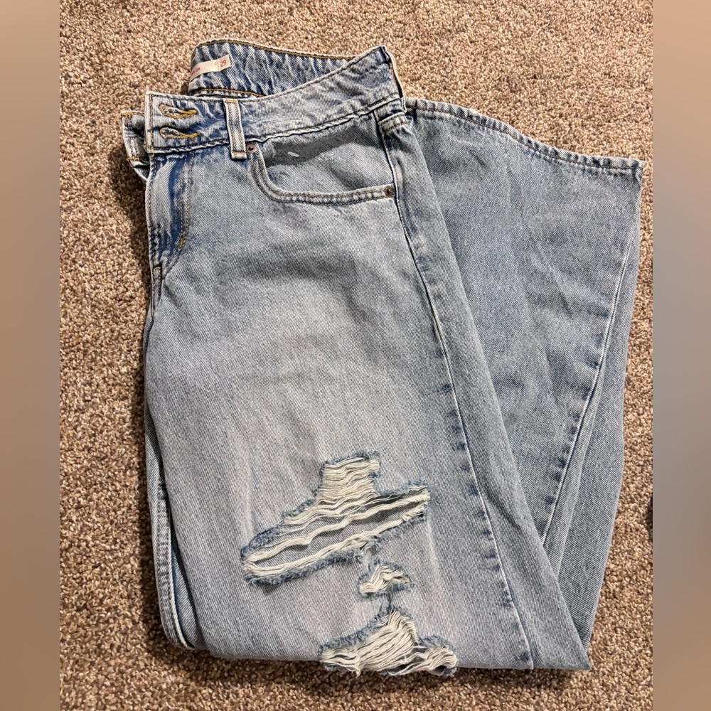 Levi's Light Blue Distressed High-Waist Jeans